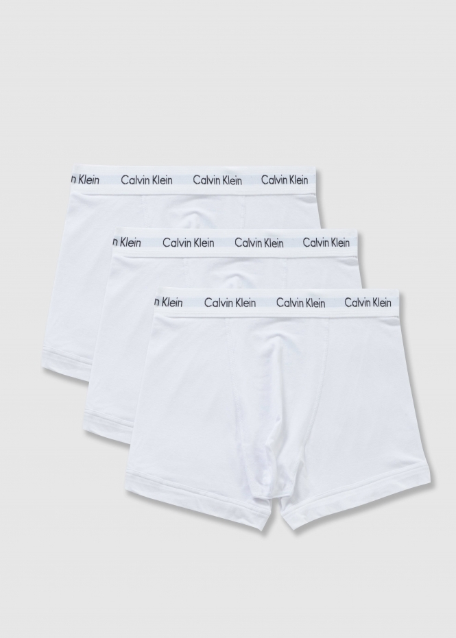 Mens Underwear 3 Pack Trunks In White