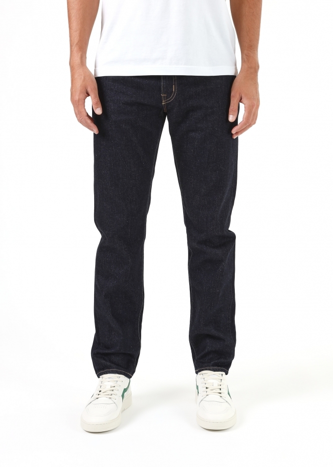 Mens Regular Tapered Jeans In Blue Rinsed