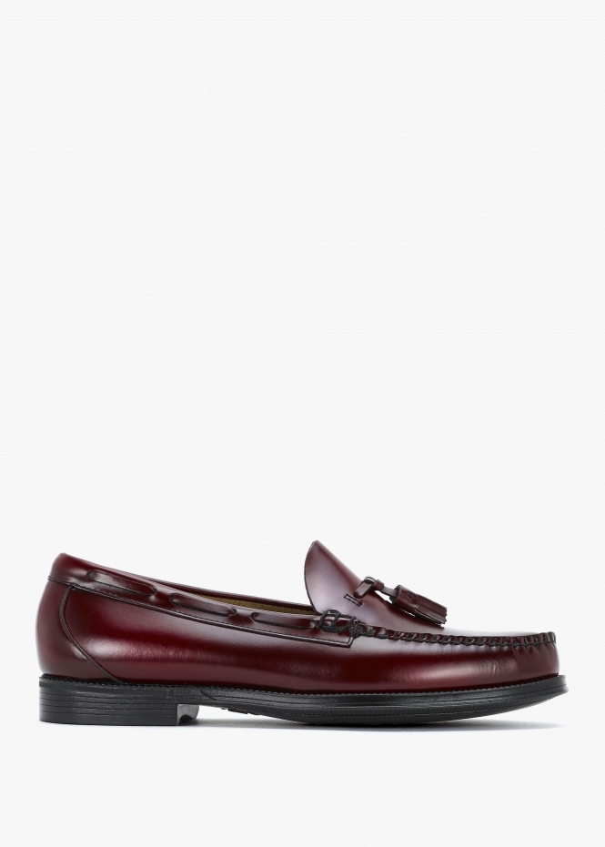 Mens Weejun Heritage Larkin Moc Tassel Loafers In Wine
