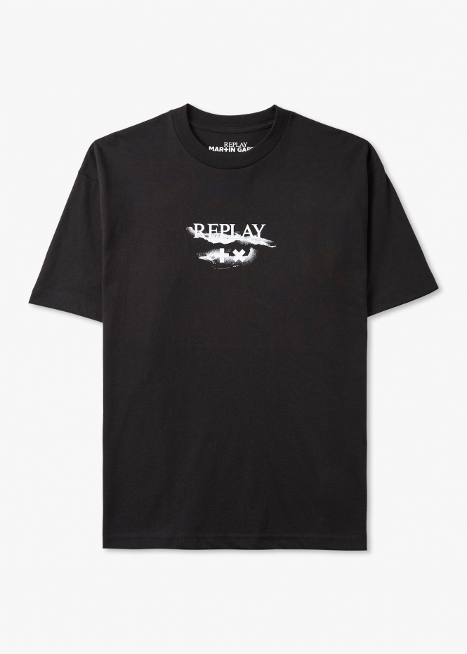 x Martin Garrix Mens Logo Print T-Shirt In Black