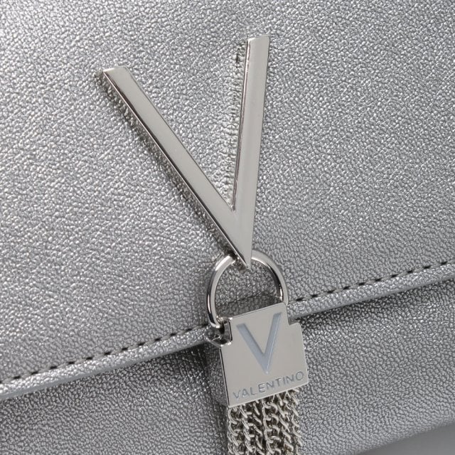 Valentino By Mario Valentino Marilyn Silver Metallic Shimmer 