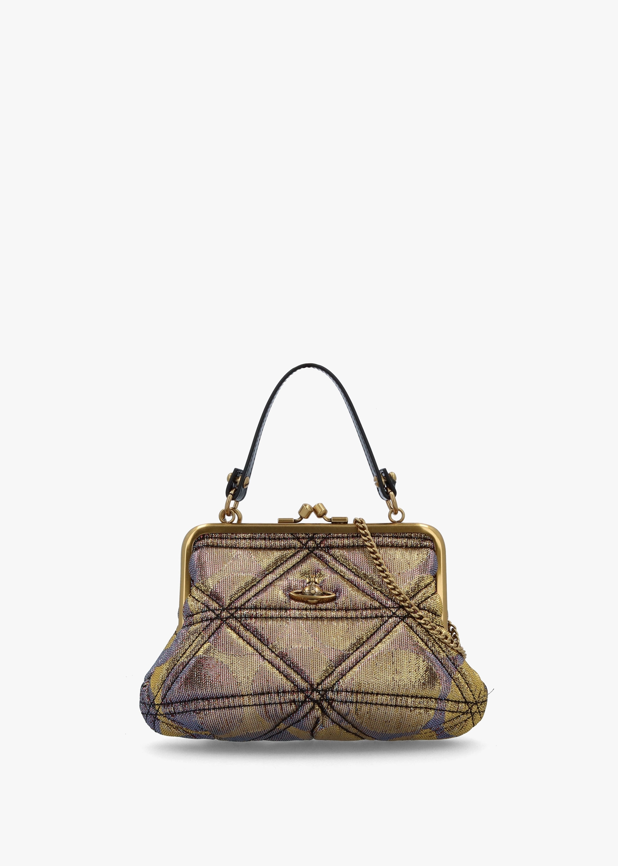 Vivienne Westwood Womens Granny Frame Jacquard Purse On A Chain In 