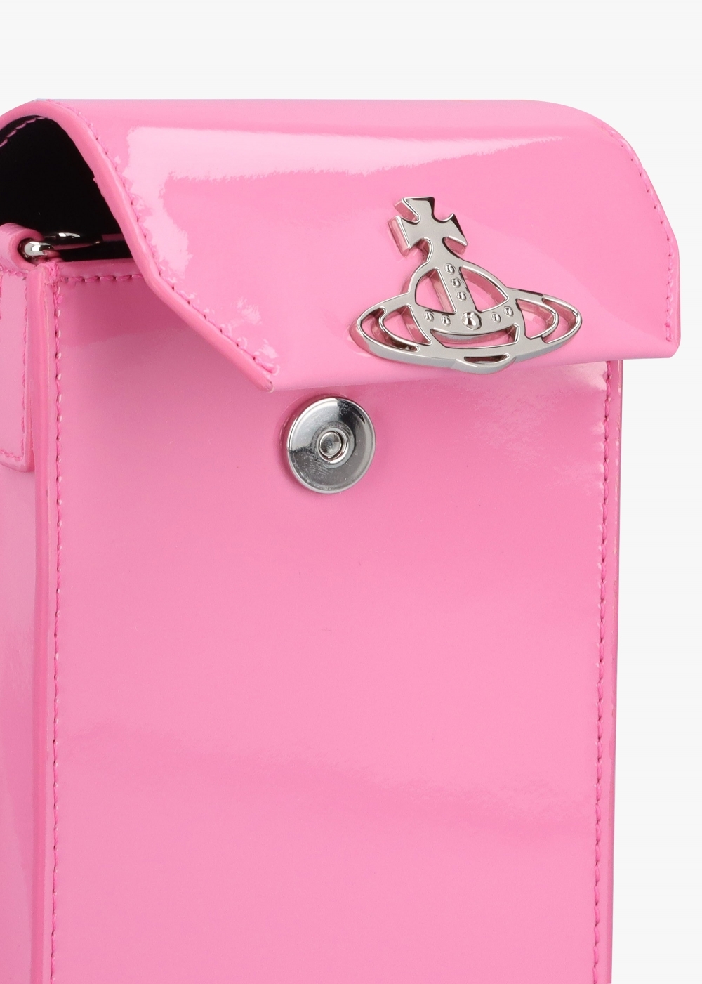 Vivienne Westwood Womens Leather Phone Bag In Pink Patent